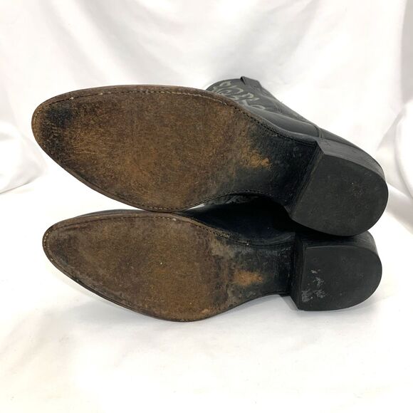 Justin 1409 Men's size 10.5 D Buck Black Leather Western Cowboy Boots - Picture 10 of 12